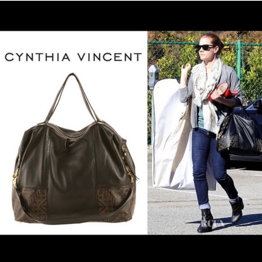 Cynthia Vincent Taltha Leather Satchel - Black